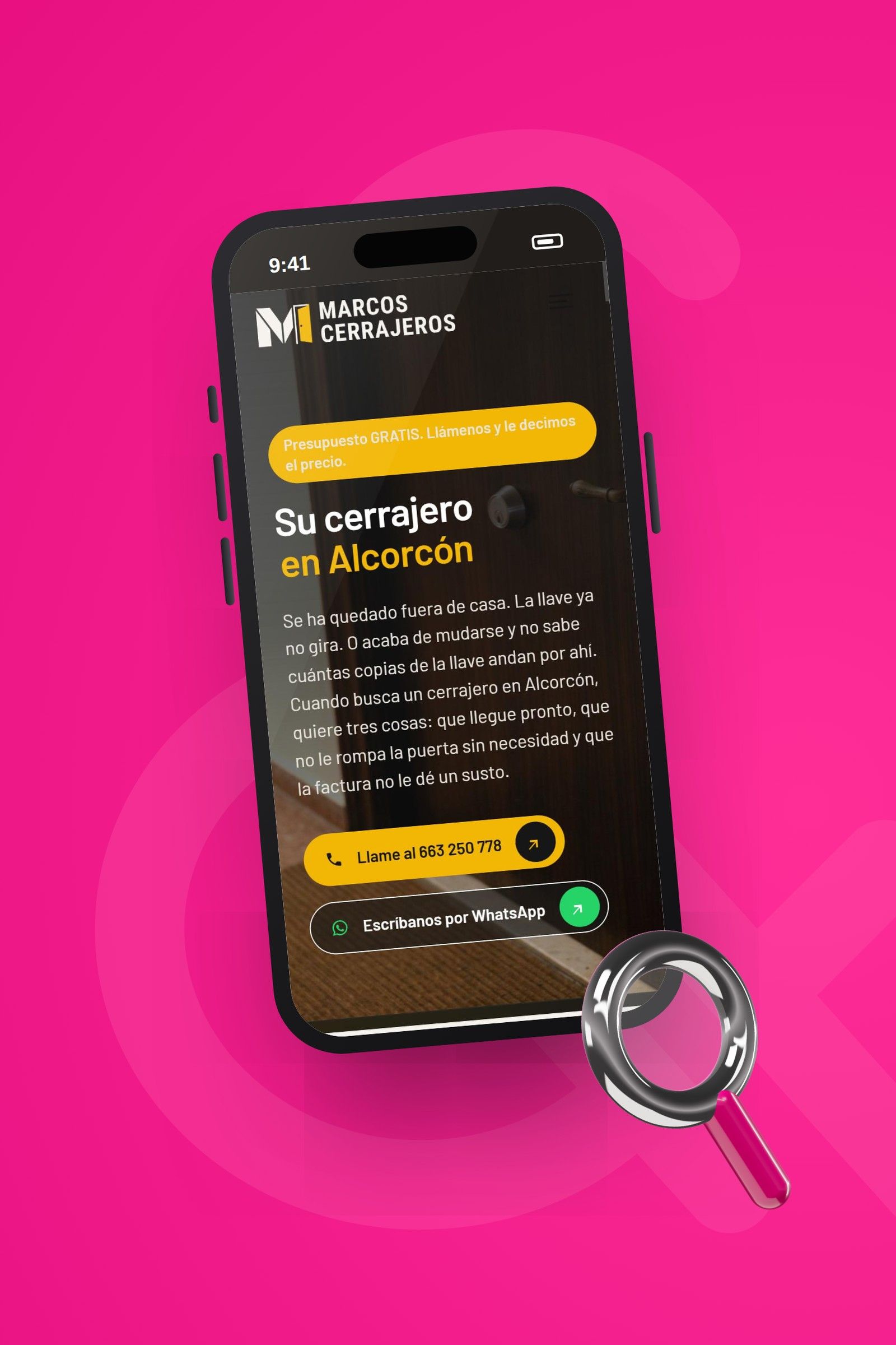 Marcos Cerrajeros: Ficha y web nueva