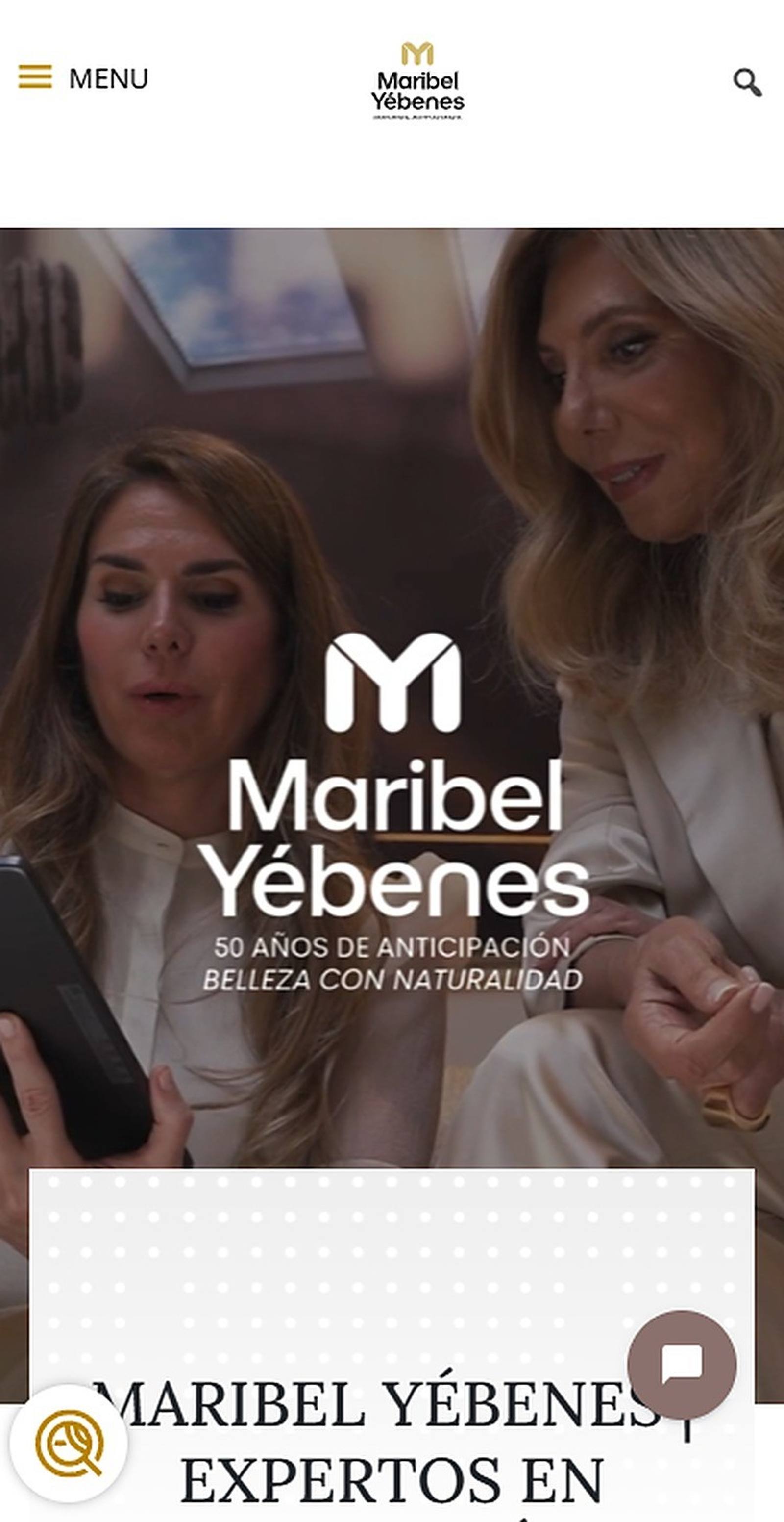 Web de Maribel Yébenes en el móvil