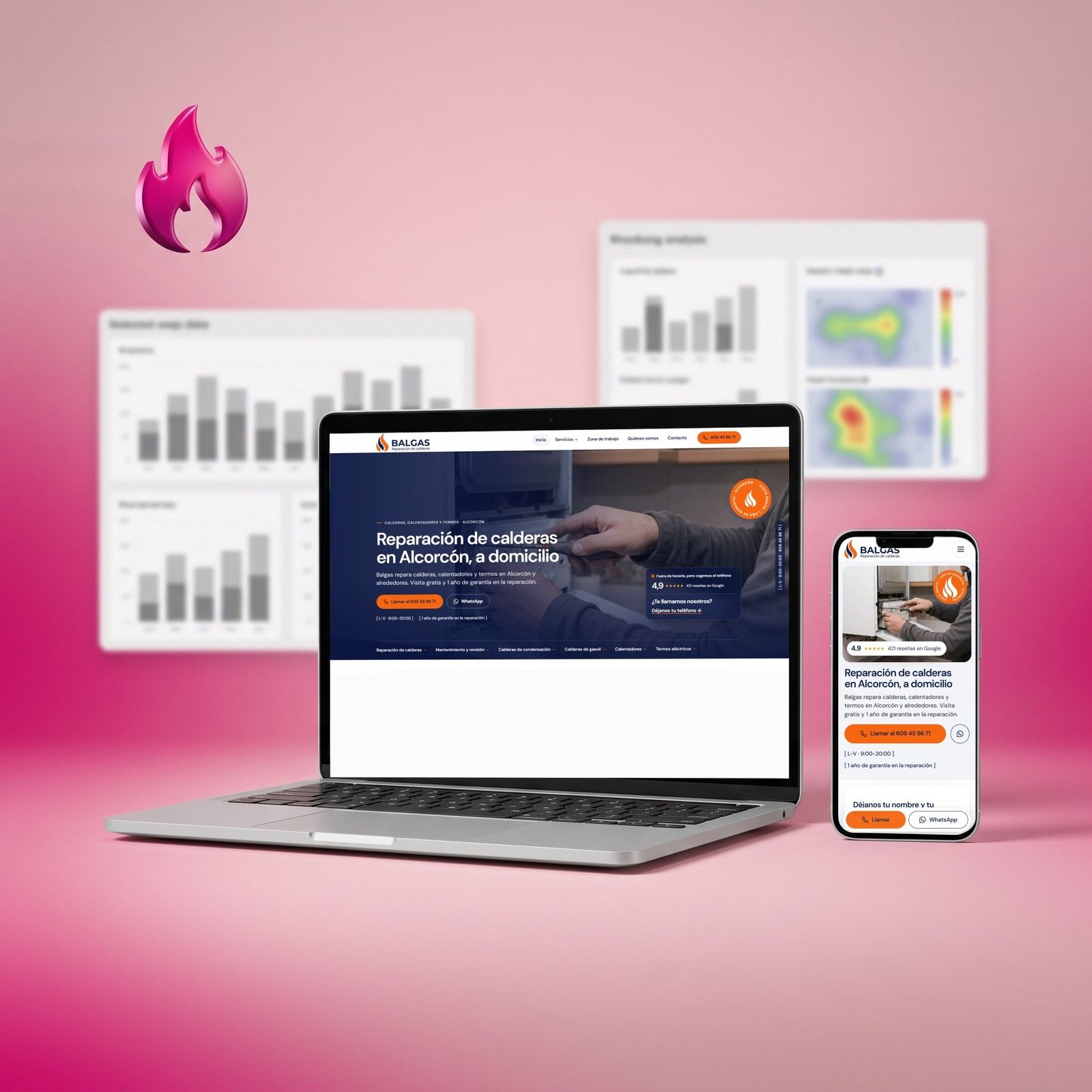 Balgas: Diseño web · Ficha de Google · Google Ads