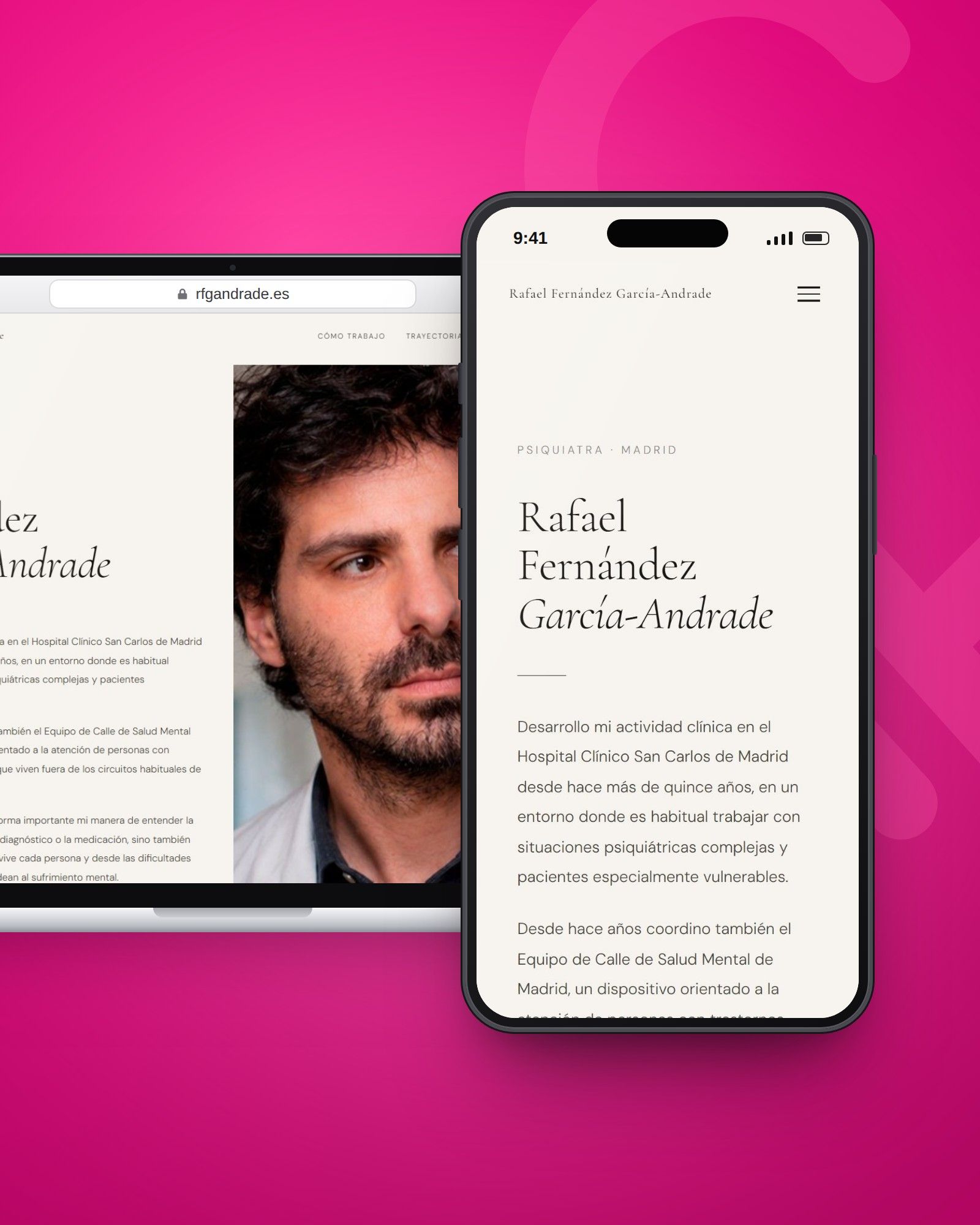 RFG Andrade: Diseño web · Textos