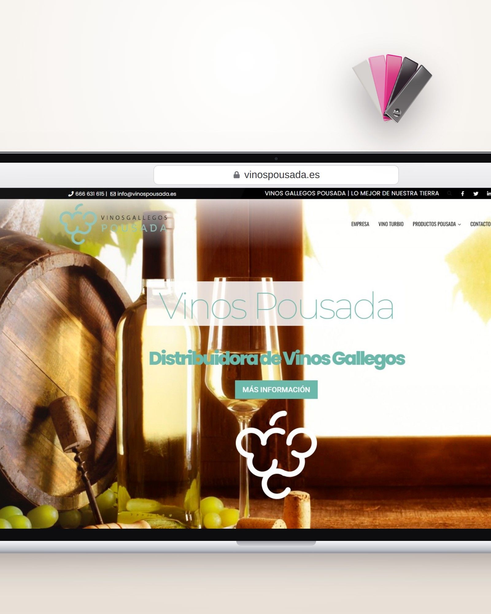 Vinos Gallegos Pousada: Imagen de marca · Diseño web
