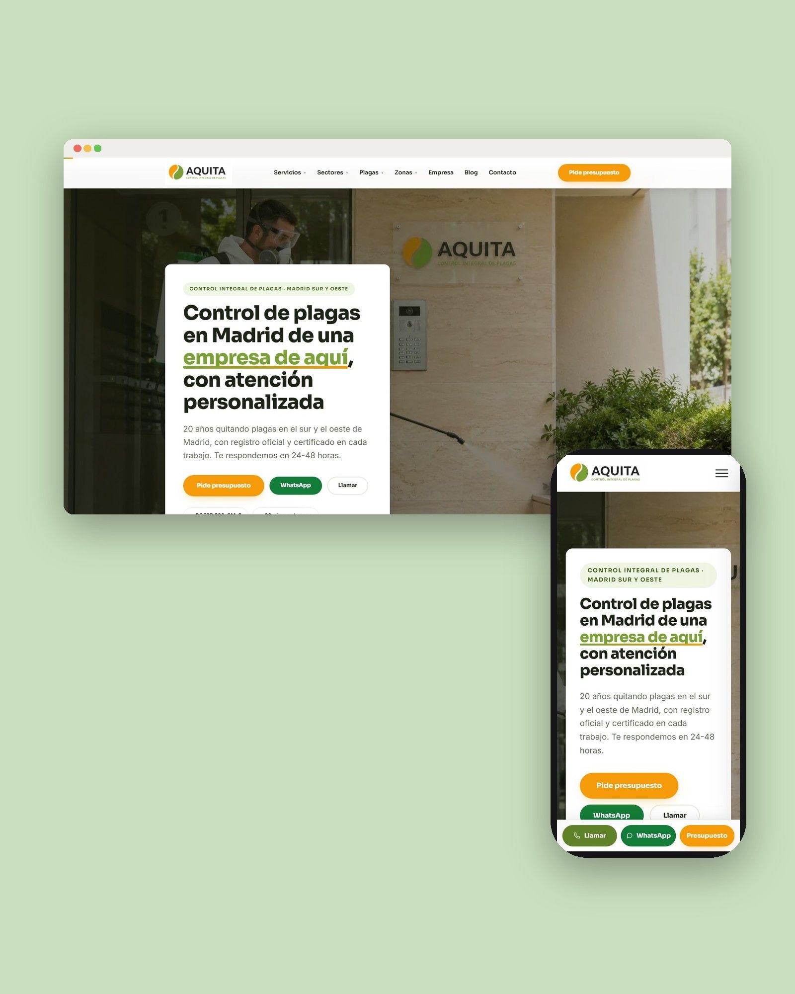 Aquita: Diseño web · Ficha de Google
