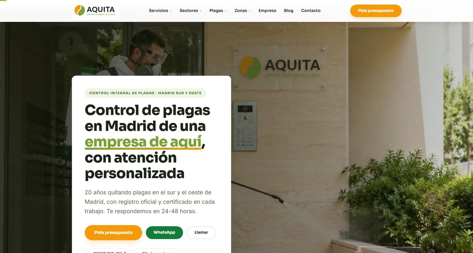 Web de Aquita en el ordenador