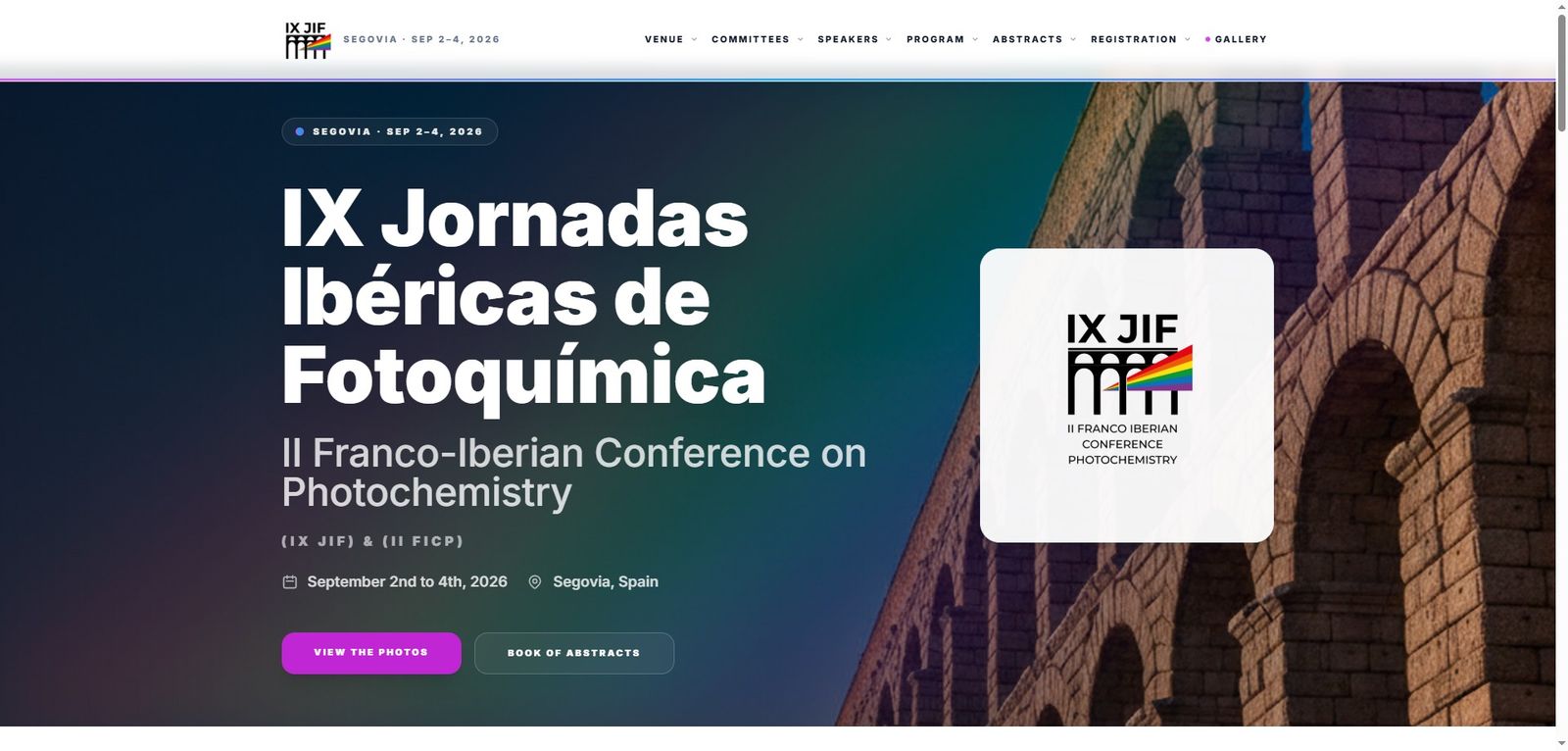 Web de JIF 2026 en el ordenador