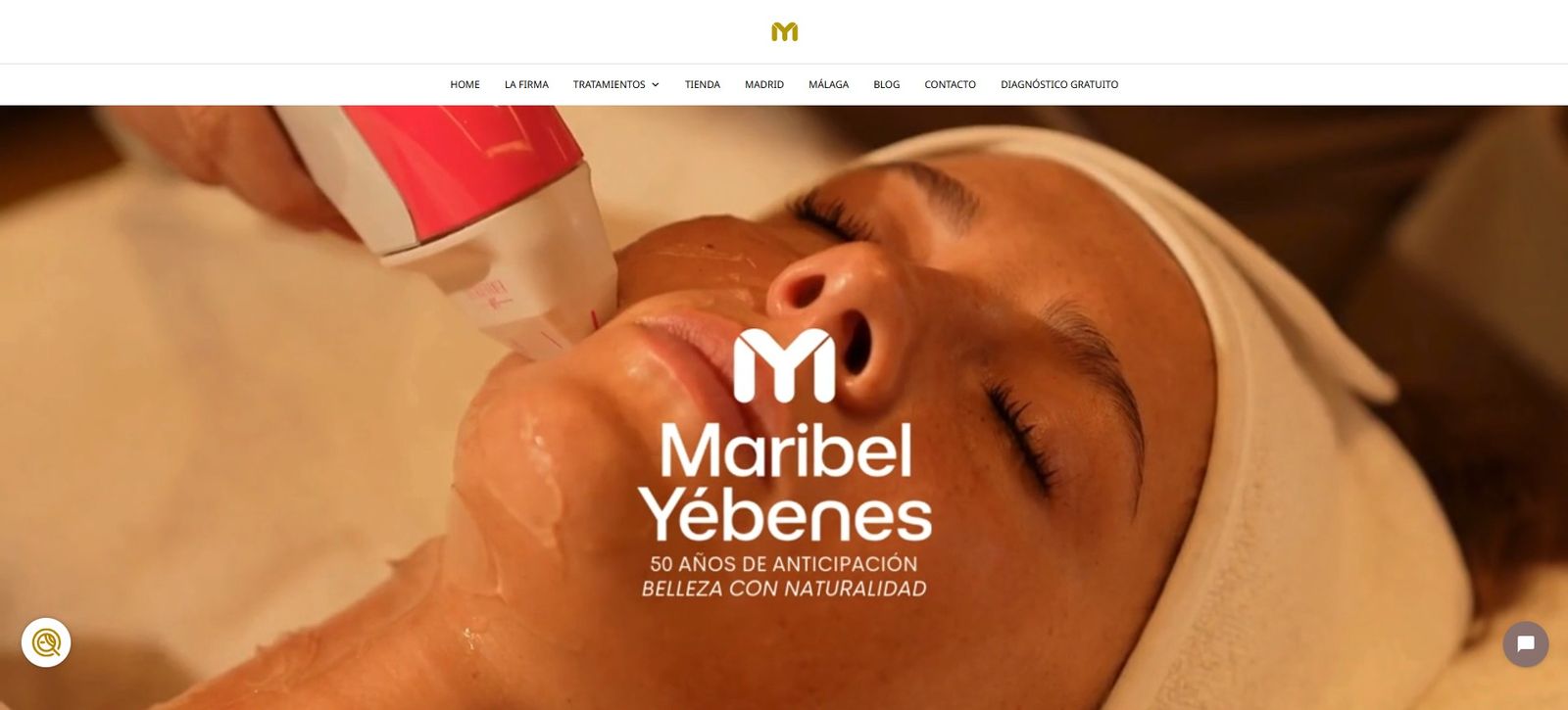 Web de Maribel Yébenes en el ordenador