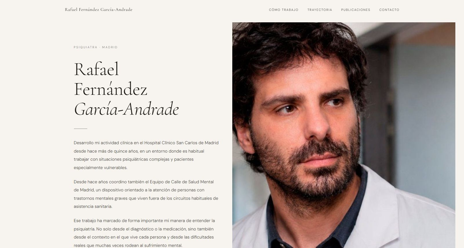 Web de RFG Andrade en el ordenador